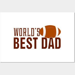 Simple World's Best Dad Typography Football Posters and Art